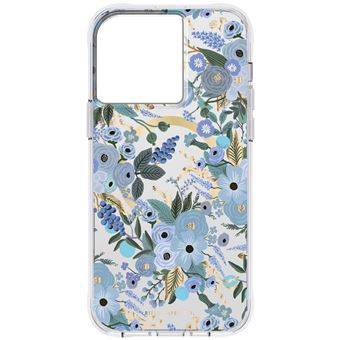 Capa MagSafe Case Mate para iPhone 15 Pro Garden Party Rifle Paper Co Azul Pastel - 1