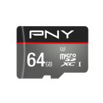 cartão de memória PNY Turbo 64GB MicroSDXC UHS-I Class 10 Preto e Cinzento