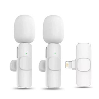 Microfone Lapela sem fios CO-Phénix | Lightning | 2 transmissores | para Vlogs, Tiktok, YouTube, Streaming, Vídeo | Branco - 1