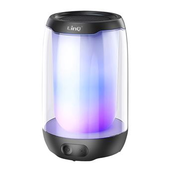 Coluna Bluetooth LinQ | Mini 5W LED RGB portátil IPX6 | Preto - 1