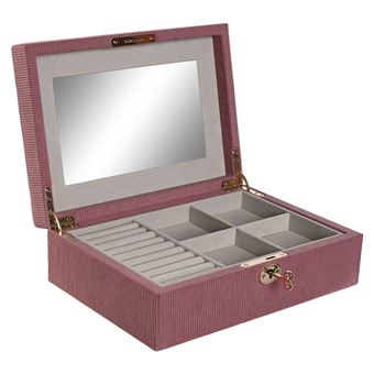 Guarda-Jóias Item Jo-213054 | 27X19X9cm | Rosa - 1