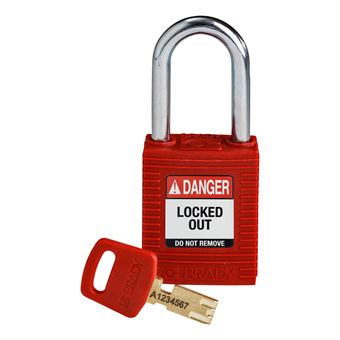 Bloqueio com Chave Brady SafeKey | Vermelho - 1
