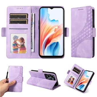 Capa FLOODKING para OPPO A59 5G | Design Acolchoado | Couro PU Premium | Roxo - 1