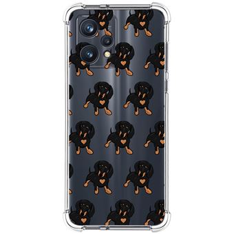 Capa Tumundosmartphone de silicone anti-choque para Realme 9 Pro Plus 5G design Dogs 10 desenhos - 1