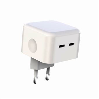 Carregador XO L102 | 35W | 5V / 9V / 15V / 20V | 2x Type-C | Branco - 1