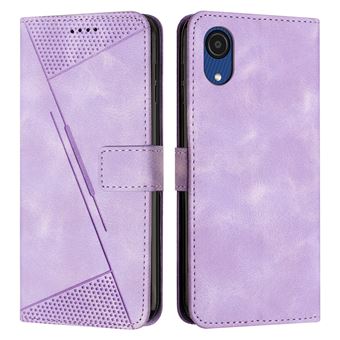 Capa FOXDOCK para Samsung Galaxy A03 Core | Pele | Flip | 3 Compartimentos para Cartões | Roxo - 1