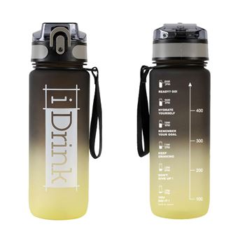 Garrafa Em Tritan I Drink | 750  ml | Preto/Amarelo - 1