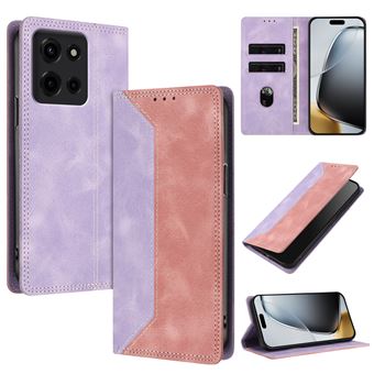 Capa FLOODKING para Motorola Moto G Stylus 5G 2025 | Couro Premium Bicolor | Porta-Cartões | RFID | Suporte | Rosa - 1