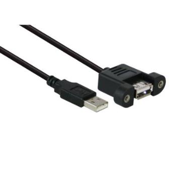 Cabo Usb Alcasa USB 2.0 A/A 1 m | Preto - 1
