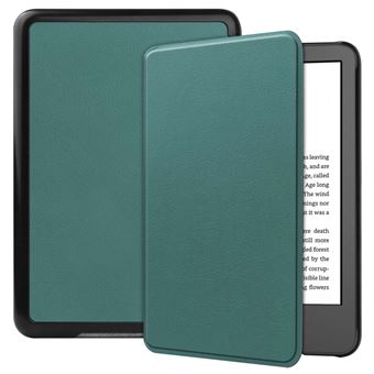 Capa PU cor sólida, função de suspensão/despertar automático, anti-riscos Magunivers para Amazon Kindle Paperwhite 11th Gen (2022) - verde escuro - 1