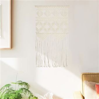 Suporte de parede em macramé vidaXL | 40x80 cm | algodão - 1