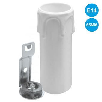 Casquilho Div Formato Vela 65mm para Lâmpada E14 Branco - 1