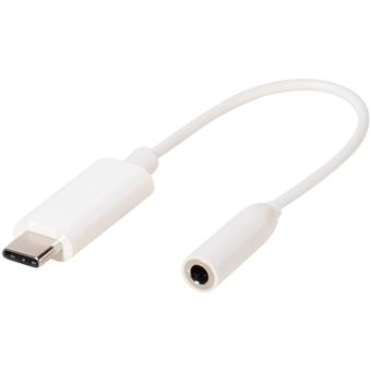 Cabo de áudio vivanco cc uc a 1 0,1 m 3.5mm usb branco - 1