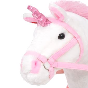 vidaXL Cavalo de montar em peluche castanho escuro XXL