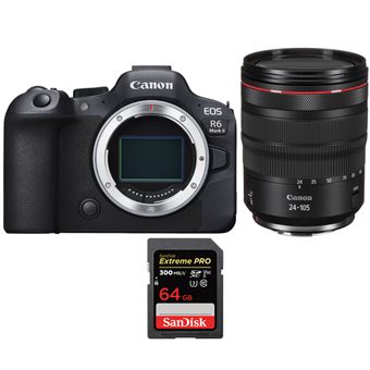 Canon EOS R6 Mark II ( R6II ) + RF 24-105mm f/4 L IS USM + 1 SanDisk 64GB Extreme PRO UHS-II SDXC 300 MB/s + PDF 20 Técnicas para Melhorar as suas Fotografias - 1