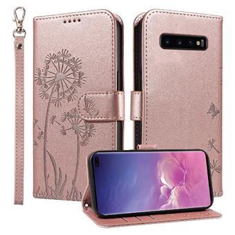 Capa Protetora ZURSANA para Samsung Galaxy S10 | Pele PU | Fecho Magnético | Resistente a Impactos | Compartimento para Cartões e Suporte | Rosa - 1