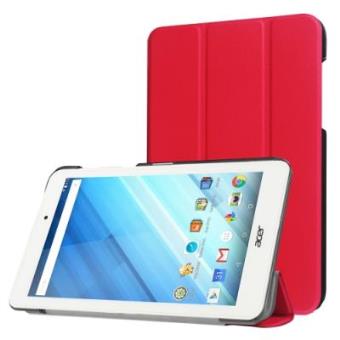 Capa para Acer Iconia One 8 B1-850 Custer Texture Horizontal Flip with Three-folding HolderRed - 1