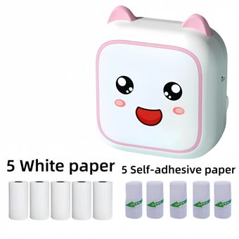 Mini impressora portátil V-REEL multifuncional impressão de fotos e documentos em preto e branco C26 - Rosa - 1