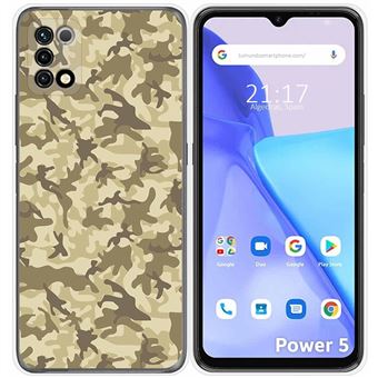 Capa Tumundosmartphone de silicone para Umidigi Power 5 desenhos de camuflagem de areia de design - 1