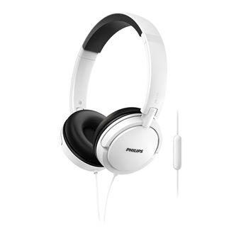 Auriculares Philips Extra Bass Cabo Jack 3.5 mm Branco