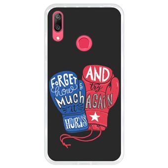 Capa Hapdey para Huawei Y7 2019 - Y7 Prime 2019 Design Forget How Much it Hurts and Try Again em Silicone Flexível e TPU