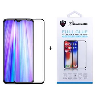 Película de Vidro Temperado Lojacharger 11D Full Cover para Xiaomi Redmi Note 8 Pro | Premium - Preto - 1