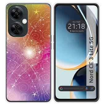 Capa Tumundosmartphone de silicone para Oneplus Nord CE 3 Lite 5G desenhos de design abstrato - 1