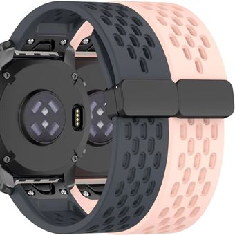 Pack 2x Bracelete Antiimpacto SnapFlow para Garmin MARQ Golfer Gen 2 Cinzento e Rosa - 1