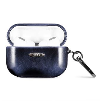 Capa PU anti-riscos com fivela de pendurar, azul Magunivers para AirPods Pro - 1