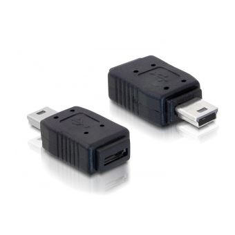Adaptador para Cabos DeLOCK Adapter USB mini/USB micro-B | Preto - 1