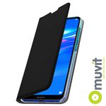 Capa Livro Muvit para Huawei Y7 2019 Preto