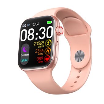 Smartwatch DAM T900 Pro 8 com tela de 1 | 8 HR | Monitor de Frequência Cardíaca | e O2 no Sangue Vários Modos Desportivos |  notificações de Aplicativos - Rosa - 1