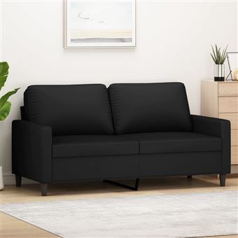 Sofá vidaXL | de 2 lugares veludo 140 cm | preto - 1
