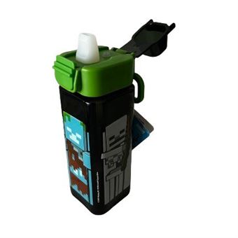 Garrafa Quadrada Minecraft MC00014 Predo + Verde | 500ml - 1