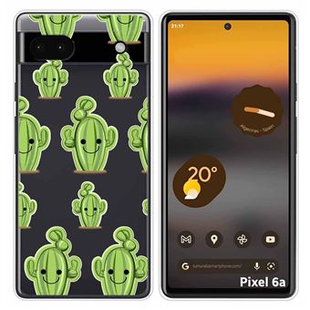 Capa Tumundosmartphone de silicone transparente para Google Pixel 6A desenhos de cactos de design - 1