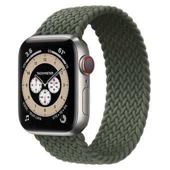 Bracelete Solo Nylon Gift4Me para Apple Watch Series 9 Aluminum - 41mm (Pulso:165-176mm) - Verde Escuro - 1