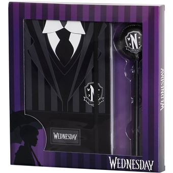 Caderno e Caneta Karacter Mania Uniforme Wednesday Addams - 1