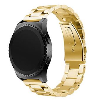 Bracelete Aço Stainless Lux + Ferramenta Phonecare para TicWatch Pro 3 Ultra - Ouro - 1