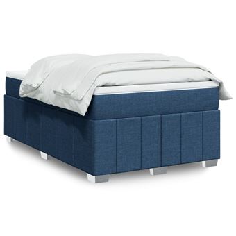 Cama boxspring com colchão vidaXL | 120x190 cm | tecido azul - 1