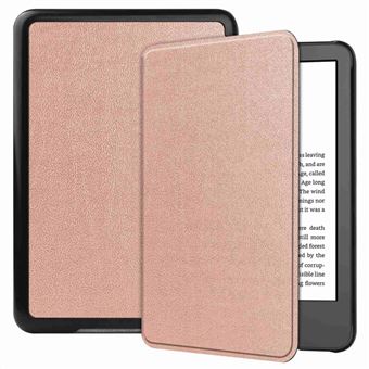 Capa PU cor sólida, função de suspensão/despertar automático, anti-riscos Magunivers para Amazon Kindle Paperwhite 11th Gen (2022) - ouro rosa - 1