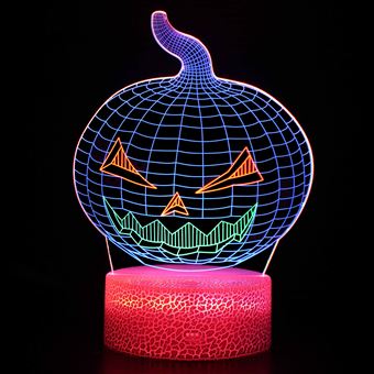 Lâmpada 3D HSMY | Infantil Controlo de Toque LED | Efeito Dinâmico | Halloween - 1