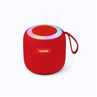 Coluna Wireless Portátil com Luz LED 5W Sanda SD-6533 | Vermelho - 1