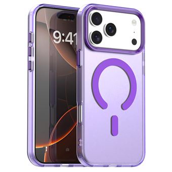 Capa Magnética à Prova de Queda com Toque Suave Fosco QT15 V-REEL para iPhone 14 Pro Max - Roxo - 1