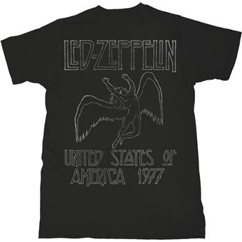 T-shirt Rock Off LED ZEPPELIN | USA '77 | Preto | S - 1