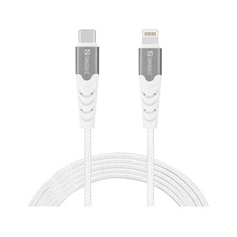 Cabo Lightning Sandberg USB-C PD to Lightning MFI 2M | Branco - 1