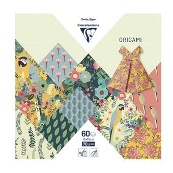 Papel Origami Clairefontaine Kiribati | 30 Padrões | 15X15 cm | 60 Folhas - 1
