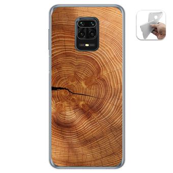Capa Tumundosmartphone Gel TPU para Xiaomi Redmi Note 9S / Note 9 Pro Wood design 04 desenhos - 1