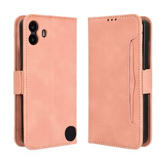 Capa FOXDOCK Protetora para Nothing CMF Phone 1 | Suporte e Flip de couro PU | À Prova de Choque | Rosa - 1