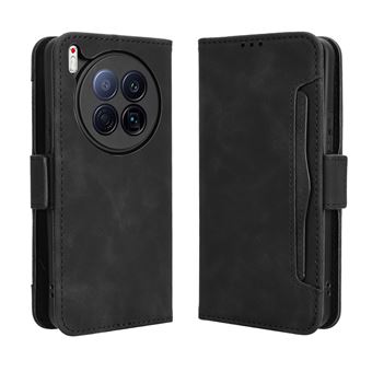 Capa FOXDOCK Protetora para Tecno Camon 40 Premier 5G | Suporte e Flip de couro PU | À Prova de Choque | Preto - 1