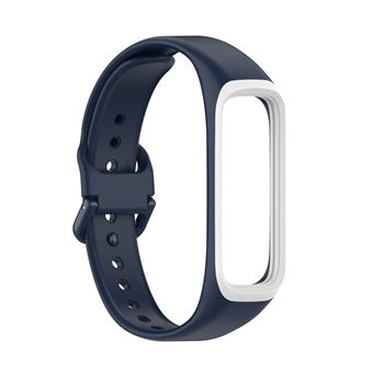 Pulseira de Silicone Magunivers para Samsung Galaxy Fit 2/SM-R220 - Azul Escuro/Branco - 1